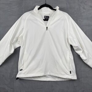 Adidas ClimaProof Wind Pullover Jacket Women's Medium White‎ Golf Layering